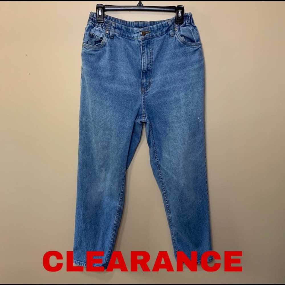 Vintage L.L. Bean Mom Jeans with Elastic Waist
